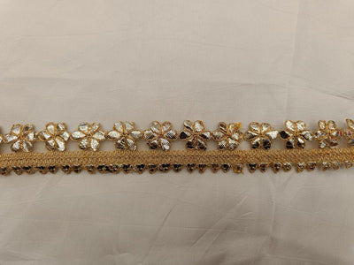 Golden Gota Chord Embroidered Border