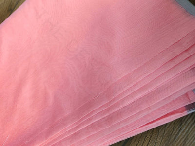 Light Pink Plain Chanderi Silk Fabric (Wholesale)