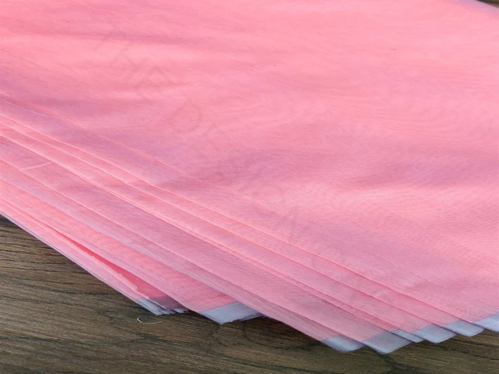 Light Pink Plain Chanderi Silk Fabric (Wholesale)