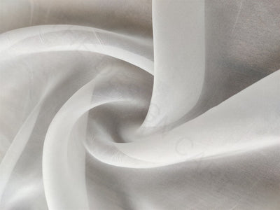 White Plain Dyeable Organza Silk Fabric ( Wholesale )