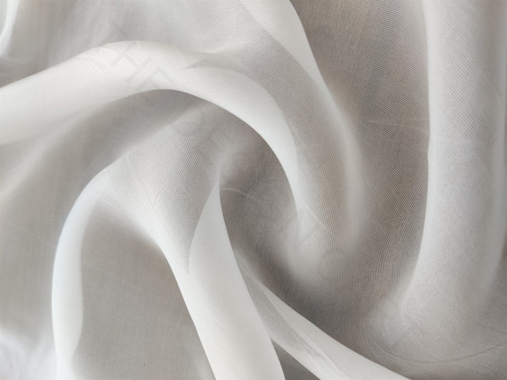 White Plain Dyeable Organza Silk Fabric ( Wholesale )