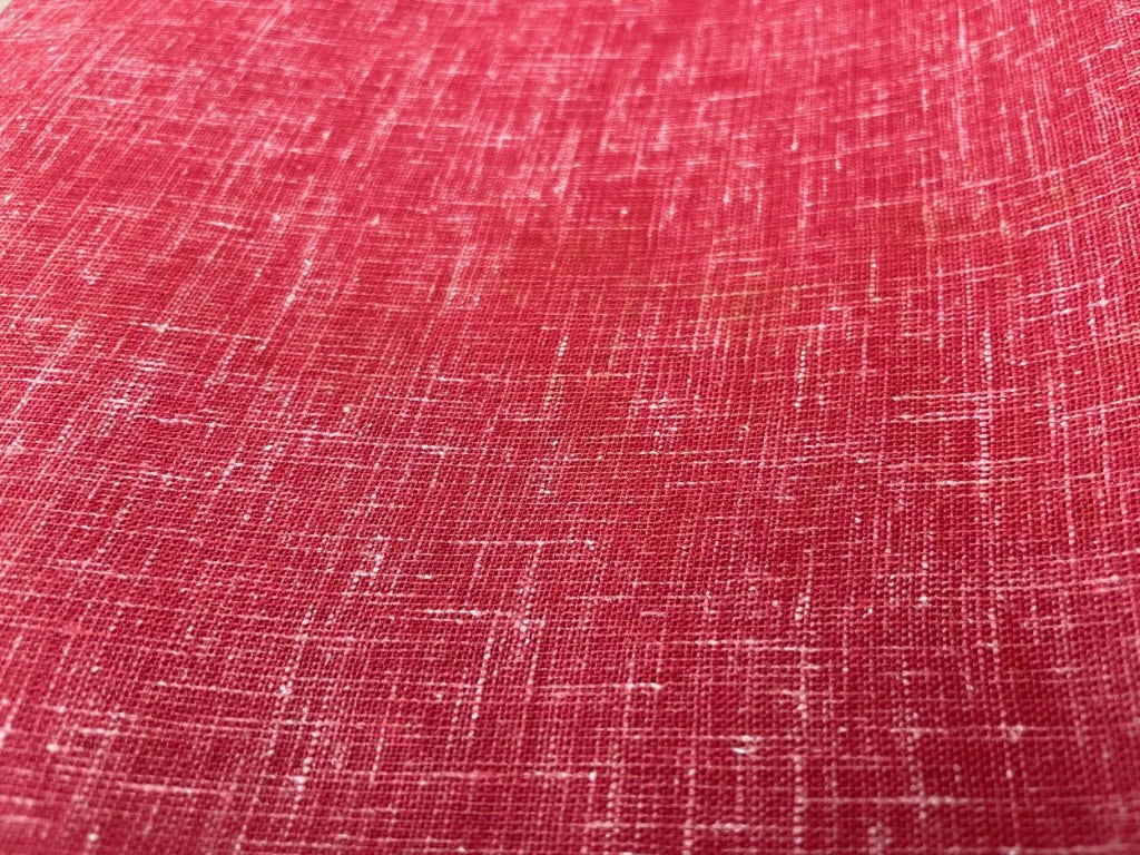 Red Plain Cotton Linen Fabric