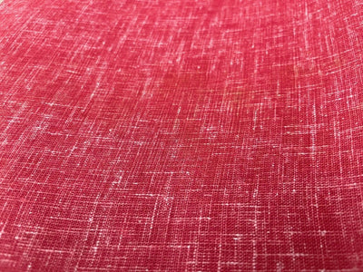 Red Plain Cotton Linen Fabric