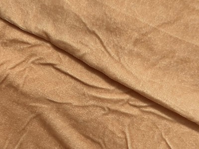 Golden Brown Plain Viscose Micro Velvet Fabric