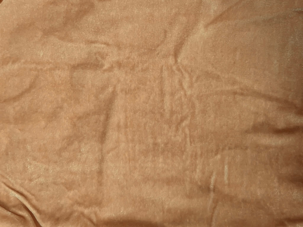 Golden Brown Plain Viscose Micro Velvet Fabric