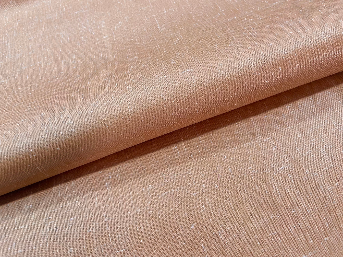 Brown Plain Cotton Linen Fabric