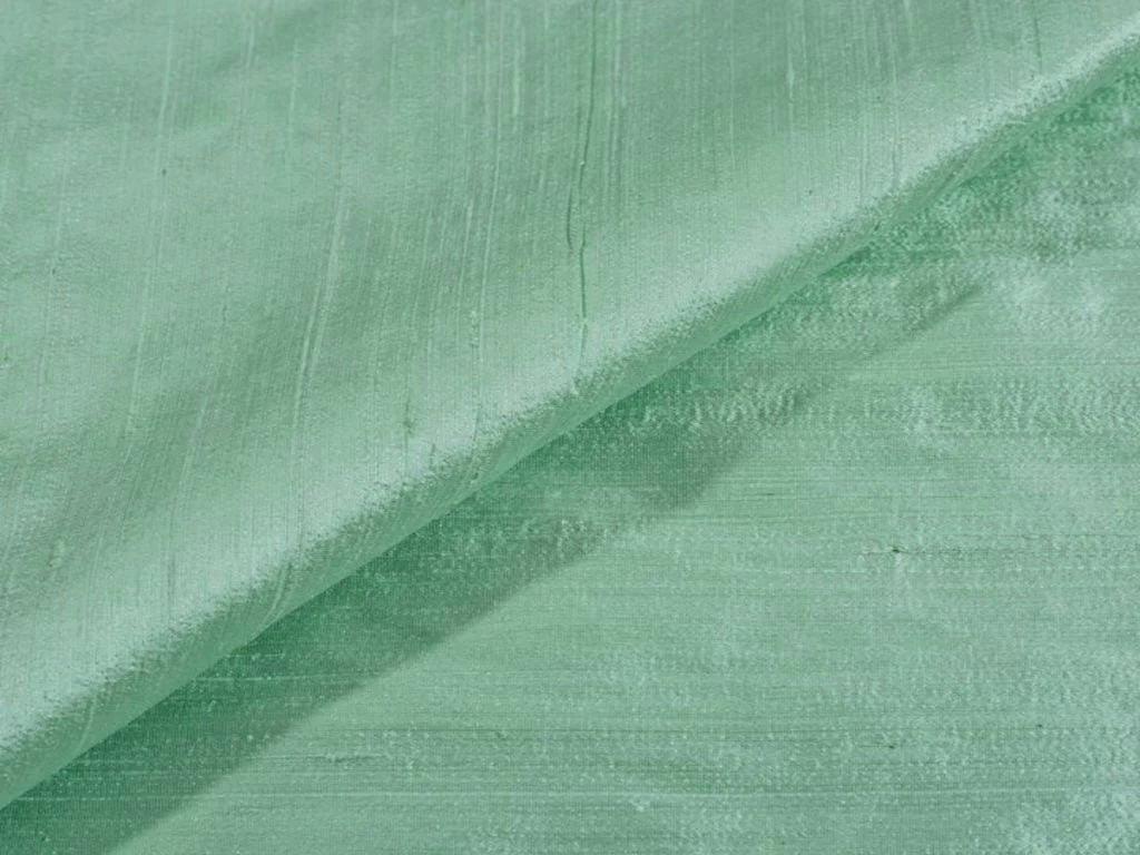 Pale Green Plain Bangalore Raw Silk Fabric