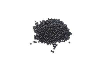 Black Round Glass Beads