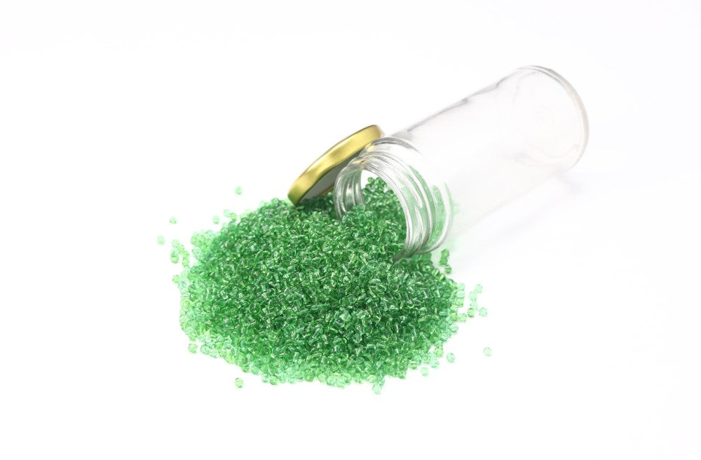 Green Bio-Cone Glass Beads