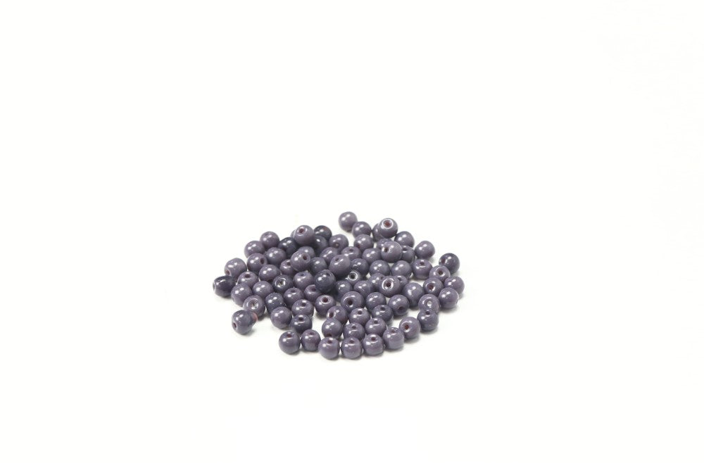 Purple Round Glass Beads