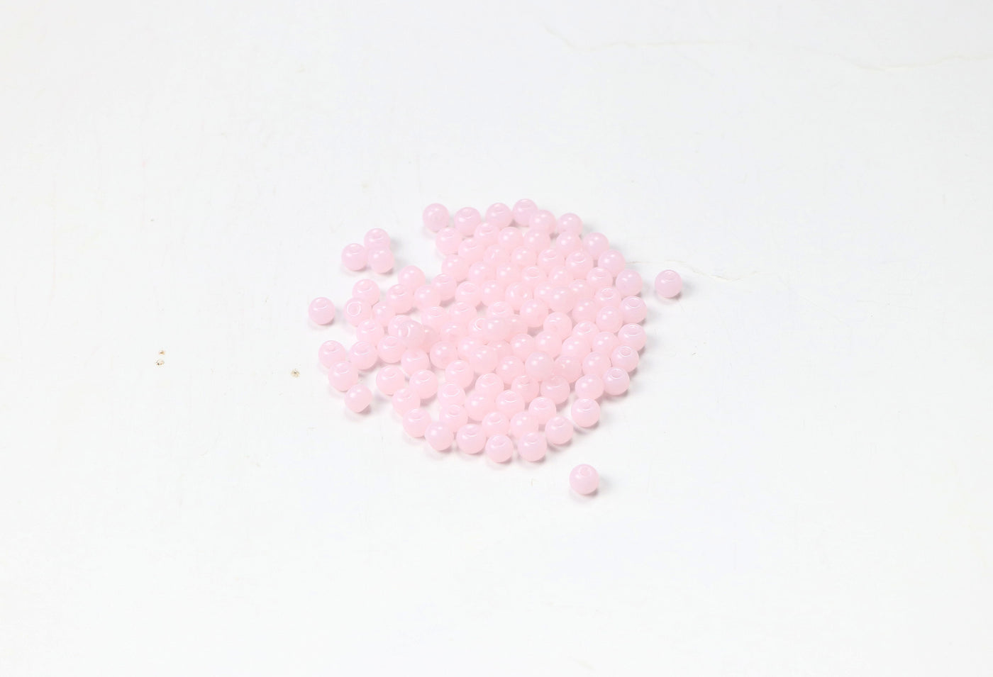 Pink Round Glass Beads