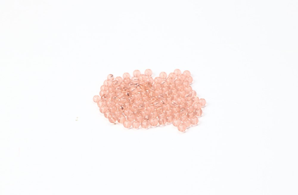 Peach Round Glass Bead