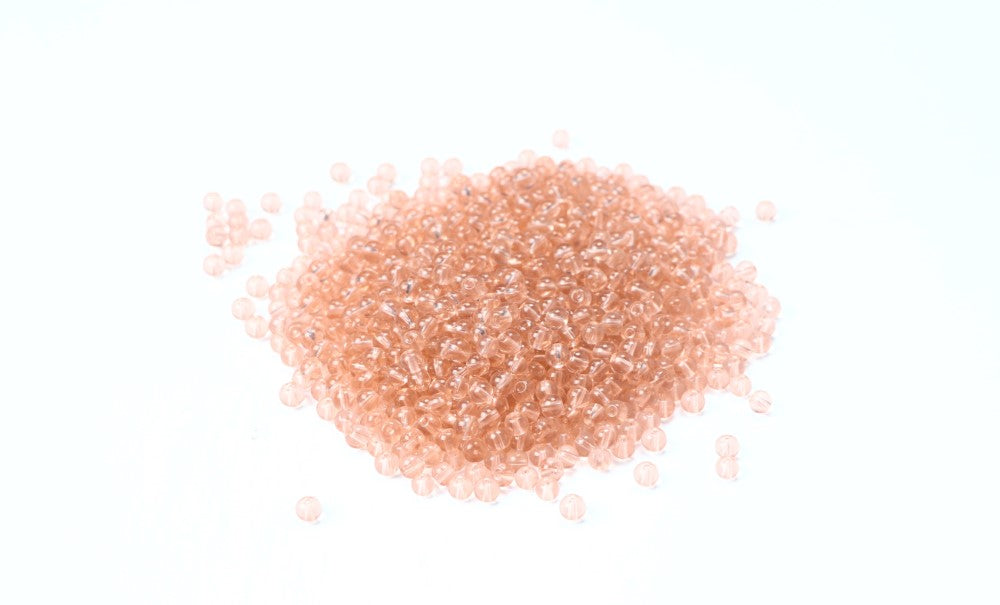 Peach Round Glass Bead