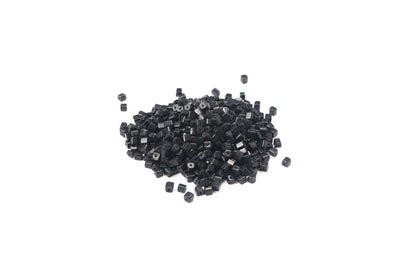 Black Square Glass Beads