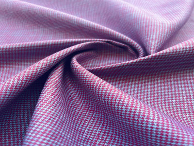 Precut Of 1 Meter Of Purple & Red Plain Houndstooth Linen Fabric