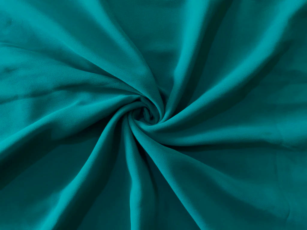 Deep Teal Plain Georgette Fabric