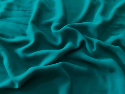 Deep Teal Plain Georgette Fabric