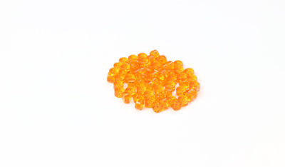 Orange Tyre Glass Beads