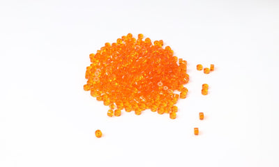 Orange Tyre Glass Beads