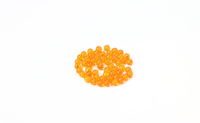 Orange Round Glass Bead