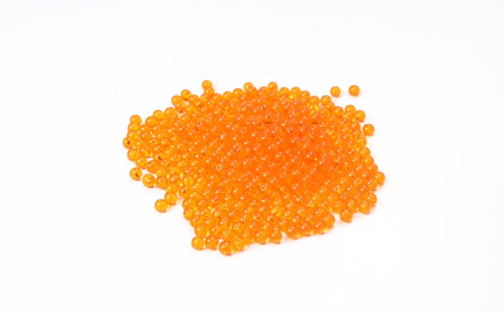 Orange Round Glass Bead