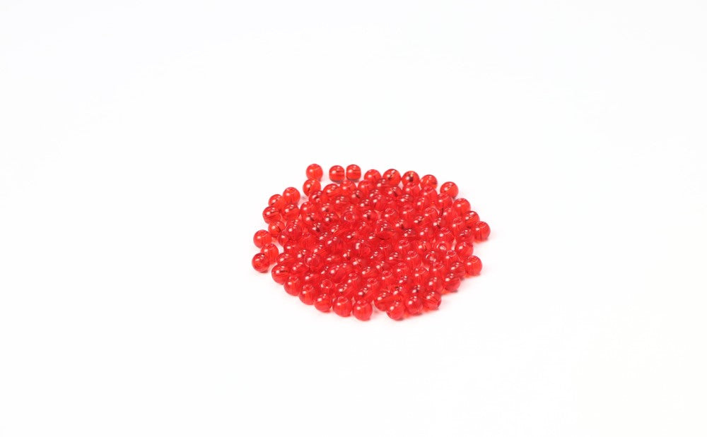 Red Round Glass Beads