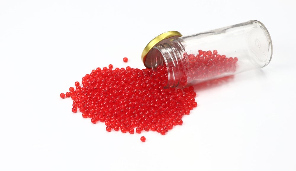 Red Round Glass Beads