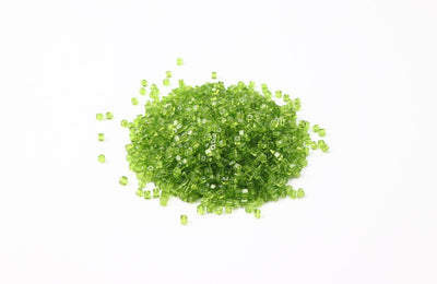 Green Square Glass Beads