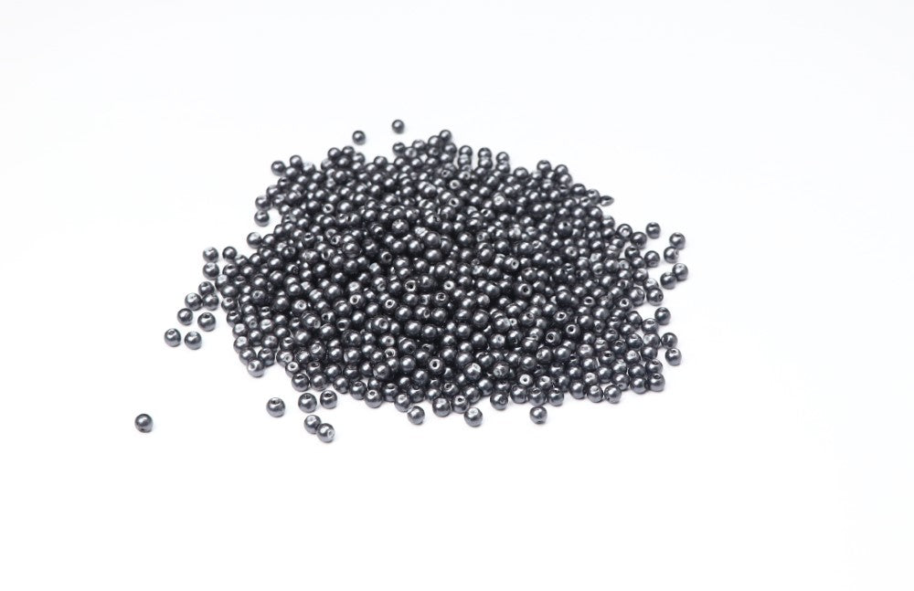 Black Round Glass Bead