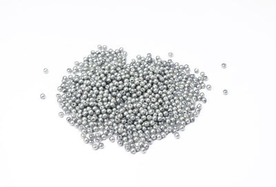 Gray Round Glass Bead