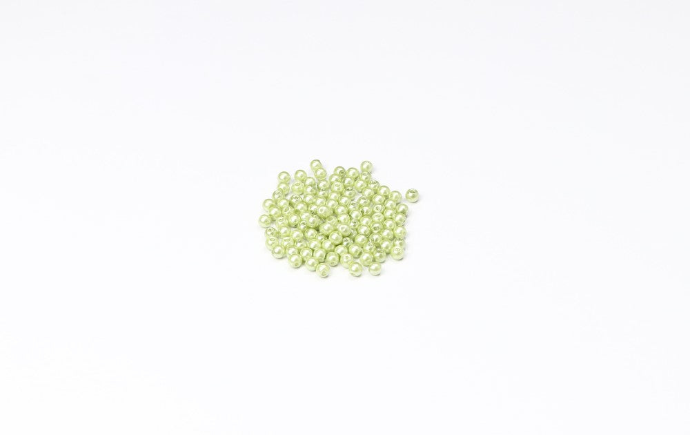 Lime Green Round Glass Bead