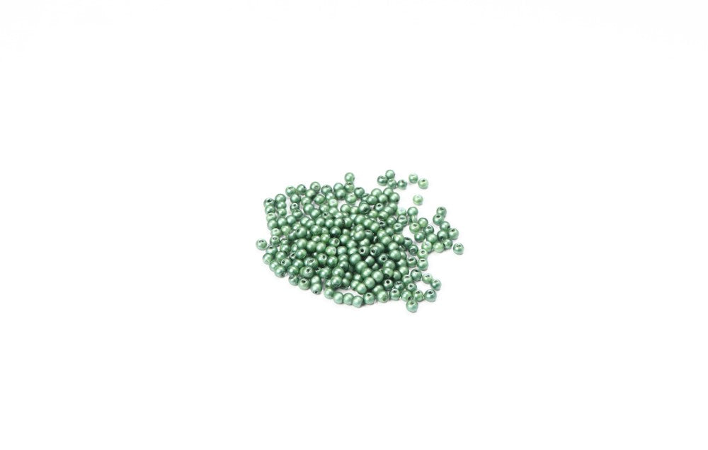 Green Round Glass Bead