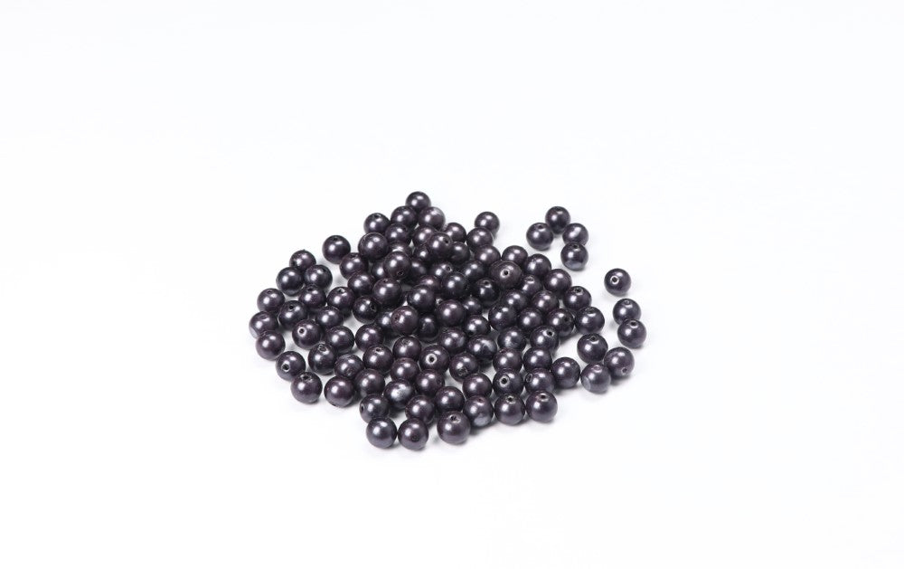 Black Round Glass Bead