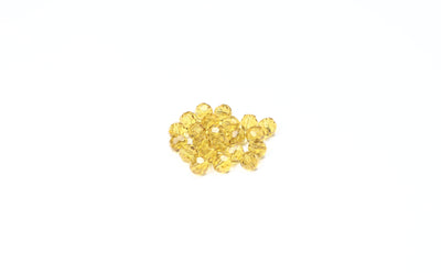 Yellow Faceted Glass Beads