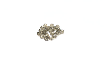 Graphite Gray Faceted Glass Beads