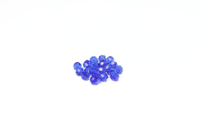 Blue Faceted Glass Beads