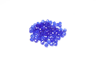 Blue Faceted Glass Beads