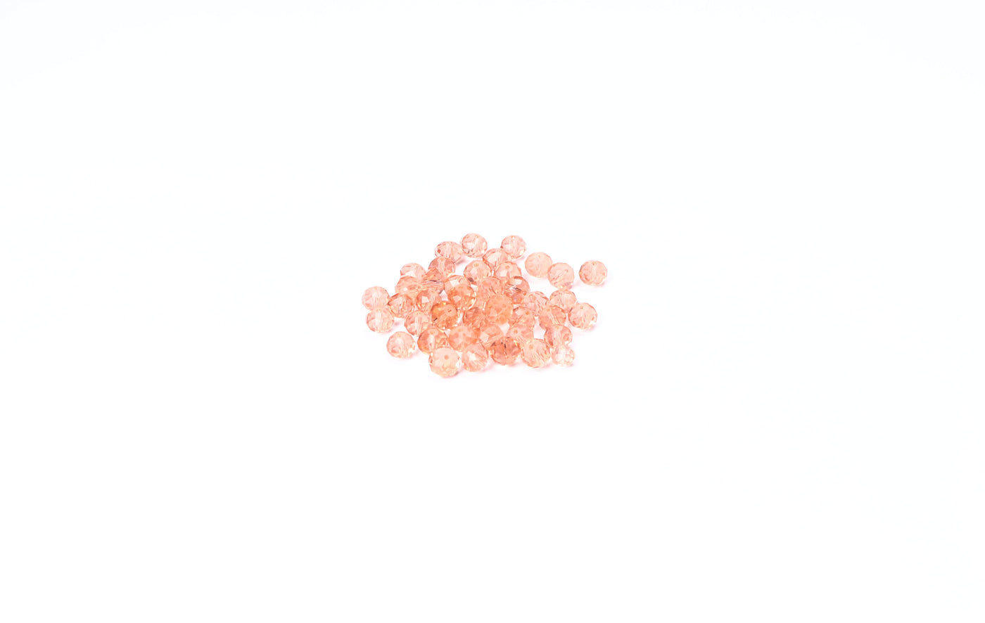 Light Peach Faceted Glass Beads