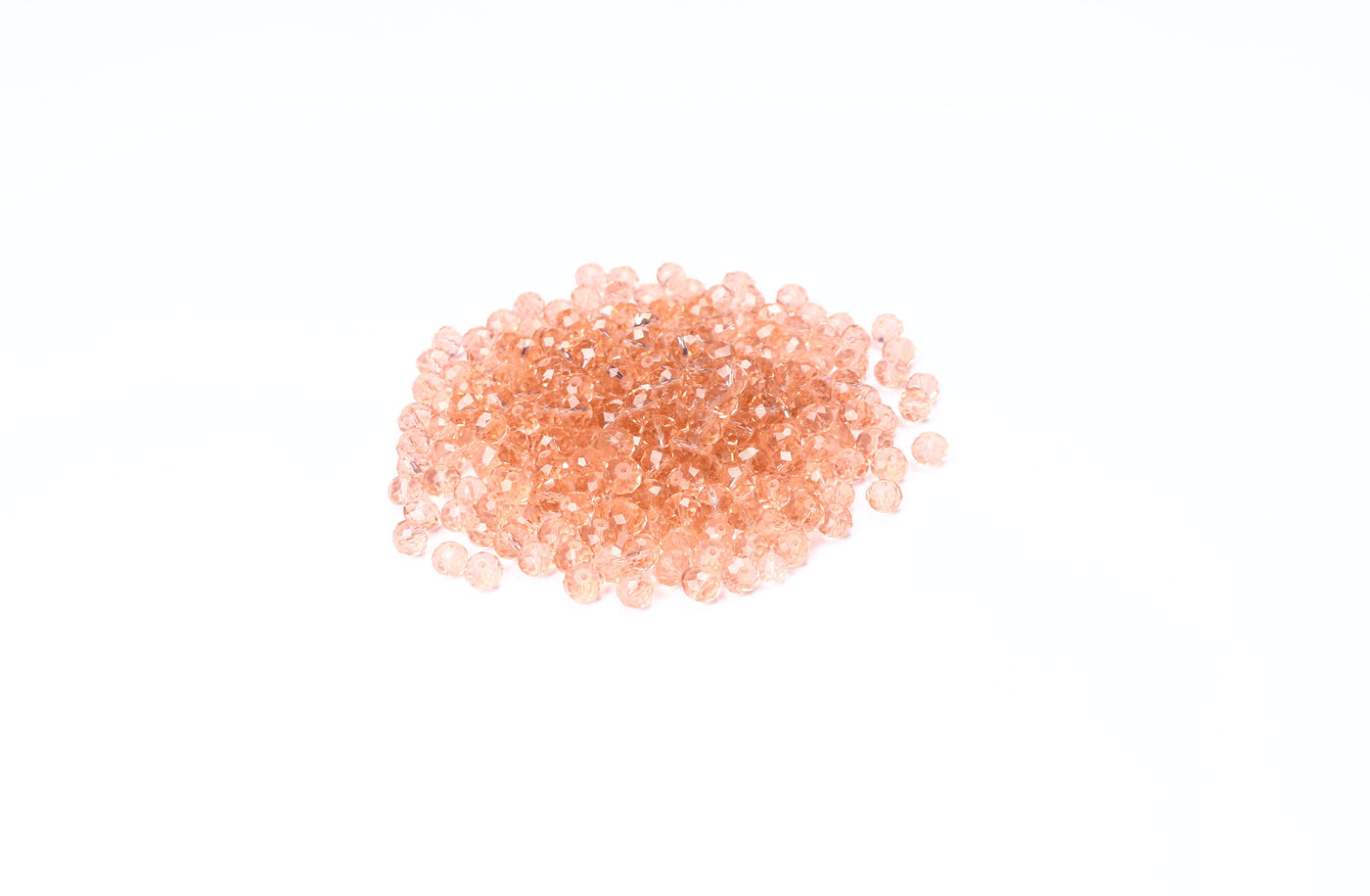 Light Peach Faceted Glass Beads