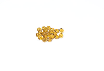 Cyber Yellow Faceted Glass Beads