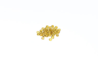 Yellow Faceted Glass Beads