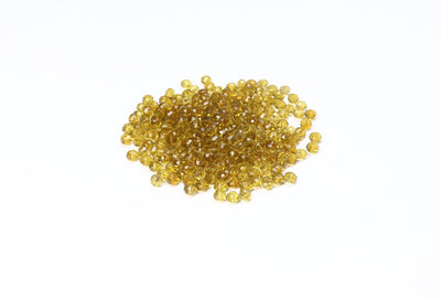 Yellow Faceted Glass Beads