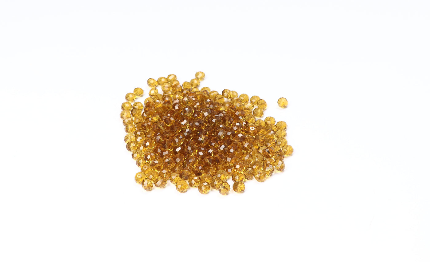 Sunflower Yellow Faceted Glass Beads