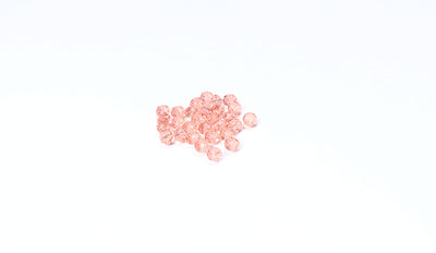 Light Peach Faceted Glass Beads