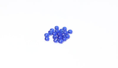 Blue Faceted Glass Beads