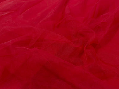 Red Plain Soft Net Fabric