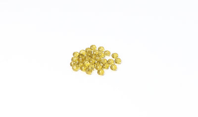 Yellow Faceted Glass Beads