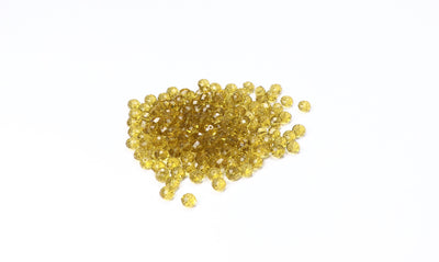 Yellow Faceted Glass Beads