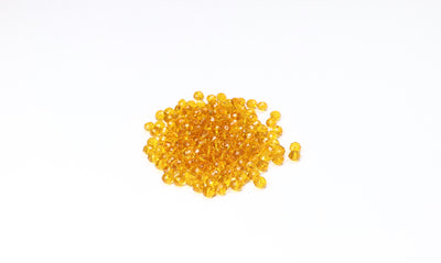 Mustard Faceted Glass Beads