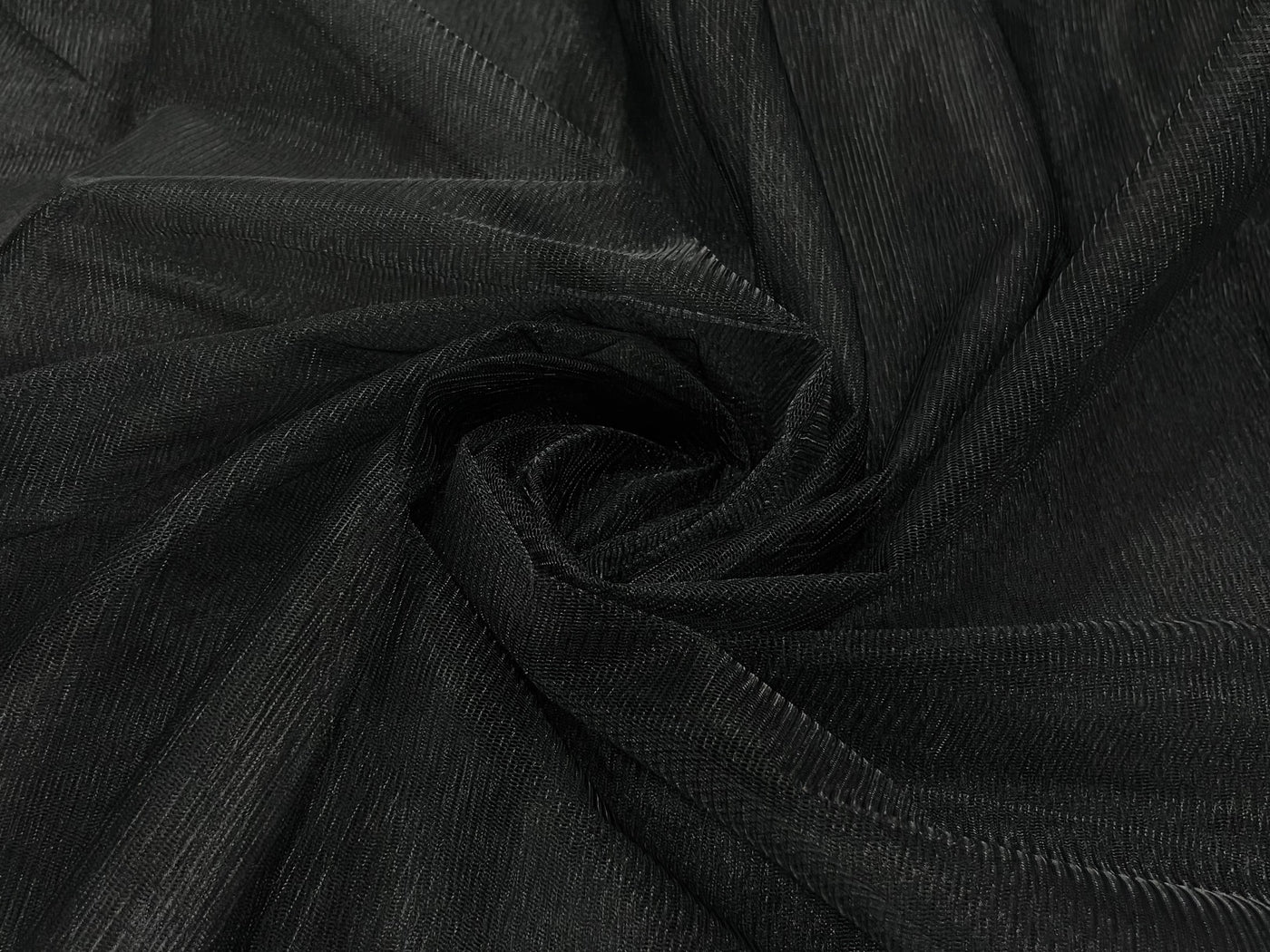 Black Plain Soft Net Fabric